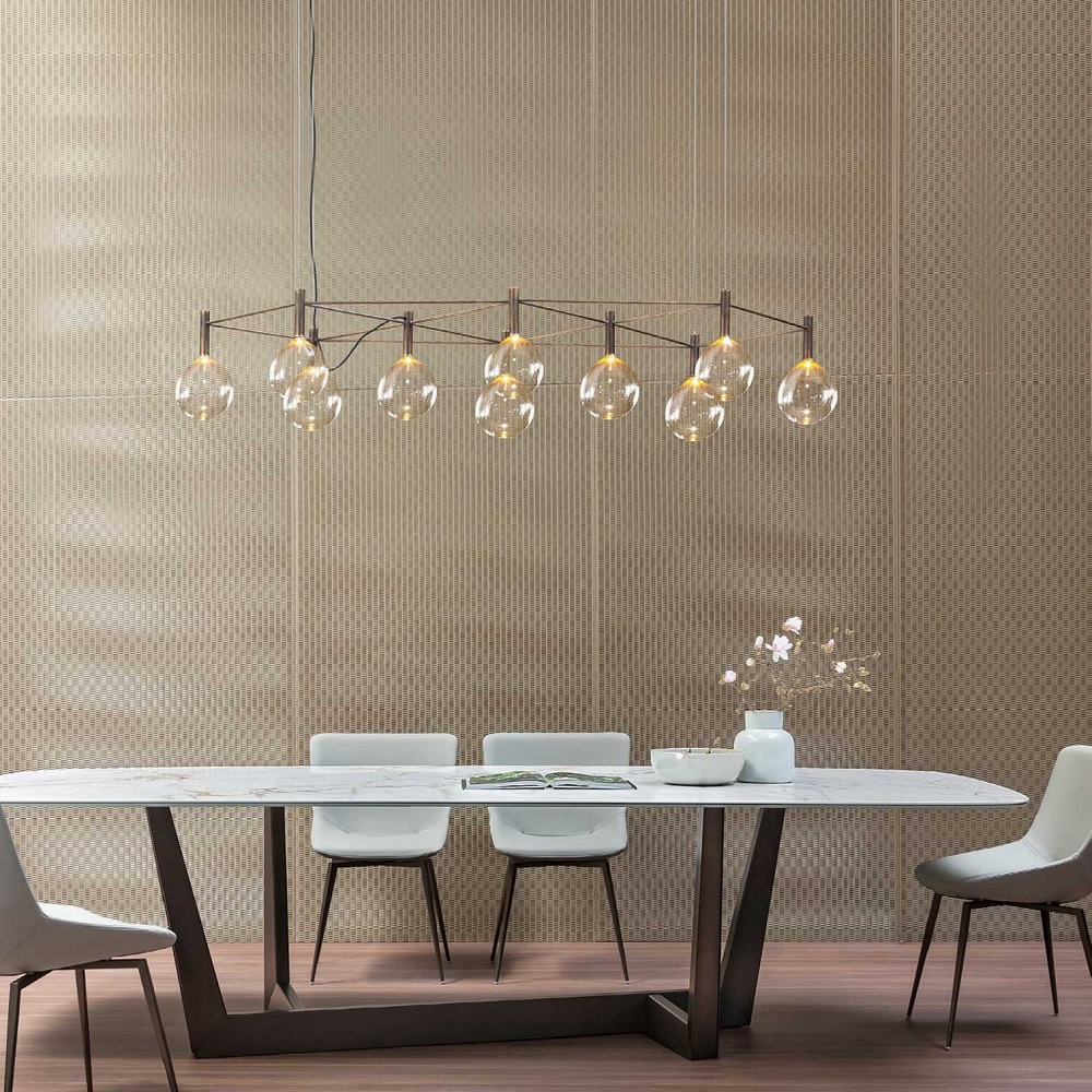 Lámpara techo Sofì estructura 10 luces