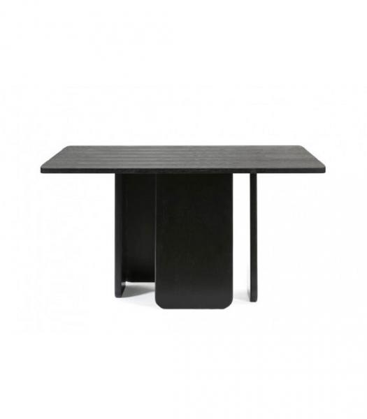 Arq Mesa Fresno Tintado Negro Cuadrada Teulat