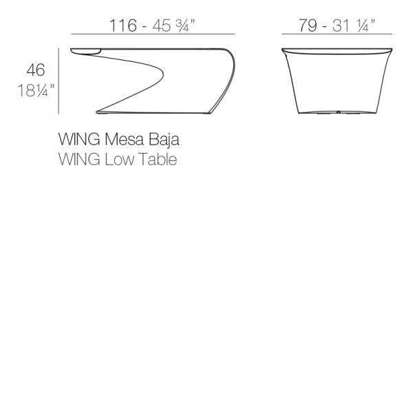 Mesa Baja Wing Vondom Ficha Tecnica