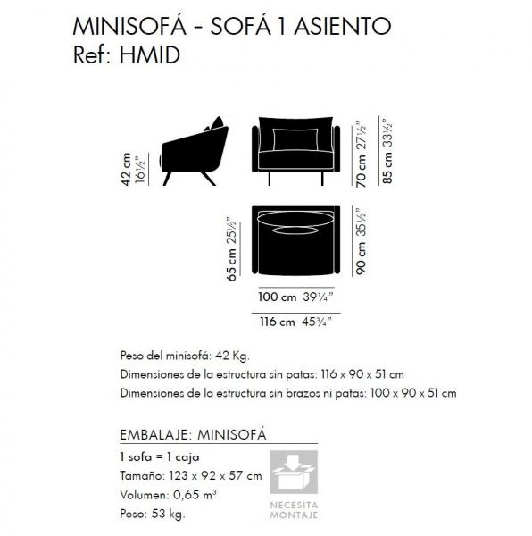 plano sofa 1 plaza costura